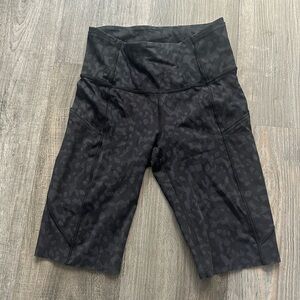 Lululemon Camo Biker Shorts with Pockets